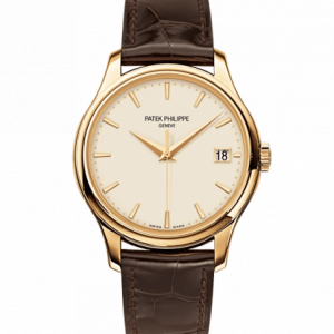 patek-phlippe-complications-yellow-gold-white-dial-brown-leather-replica-watch