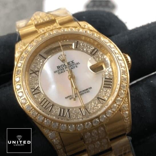 Rolex Datejust Yellow Gold 116626 Replica yellow gold accents and diamond detailing