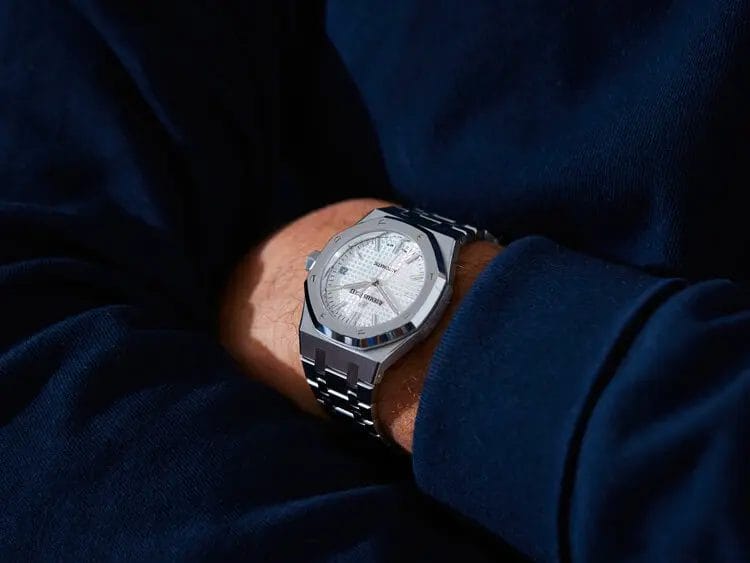 audemars piguet royal oak white dial replica watch