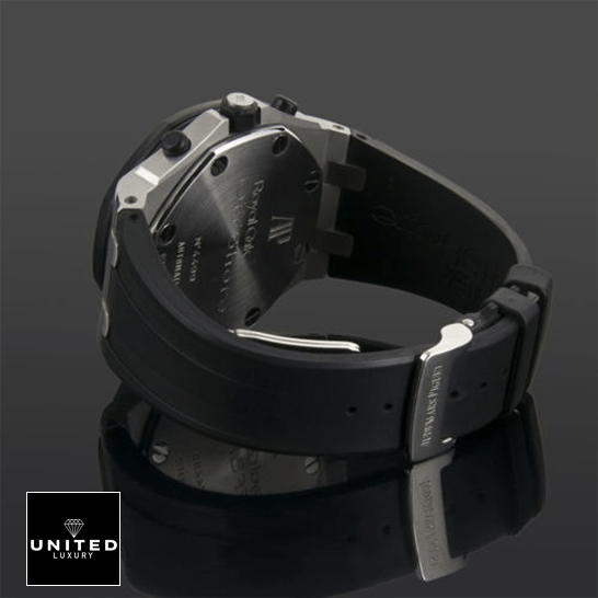 Audemars Piguet Black Rubber Bracelet Steel Case Replica upside view