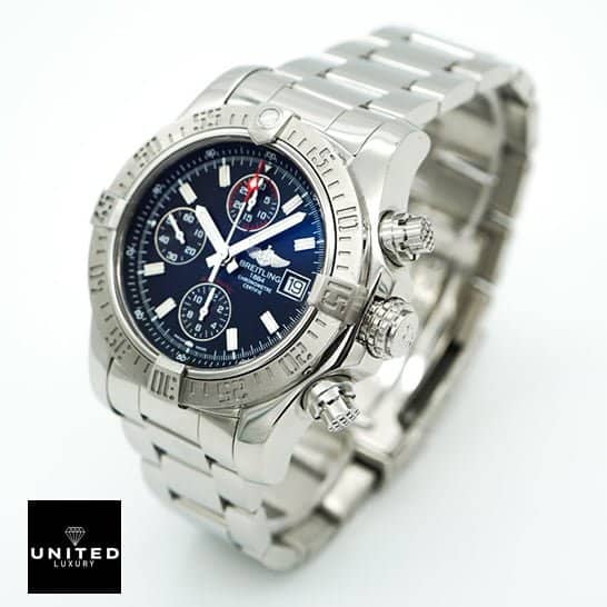 Breitling Super Avanger A11370 Replica Stainless Steel and Crown Pusher