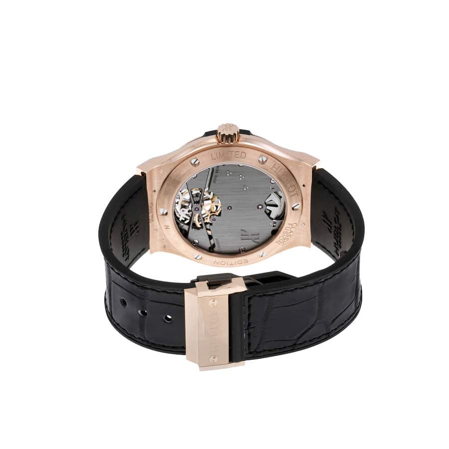 Hublot classıc fusıon leather bracelet replica stainlees steel case and clasp