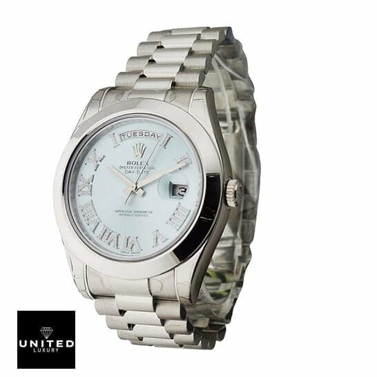 Rolex Day-Date 218239 Ice blue roman numerial replica watch