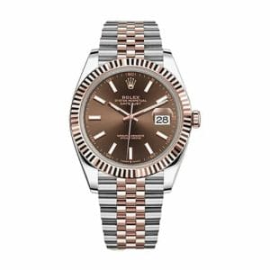 rolex-datejust-brown-dial-steel-replica-watch