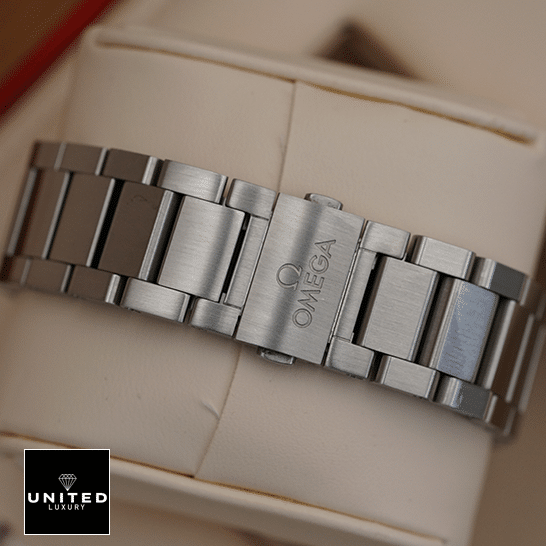Omega Stainless Steel Braceelt Replica in the box upside view