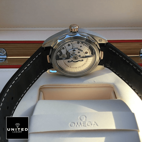 Omega Seamaster 220.22.41.21.02.001 Black Leather Bracelet Replica in the box