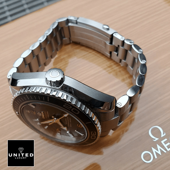 Omega Seamaster Planet Ocean Steel Crown & Bracelet Replica on the omega box