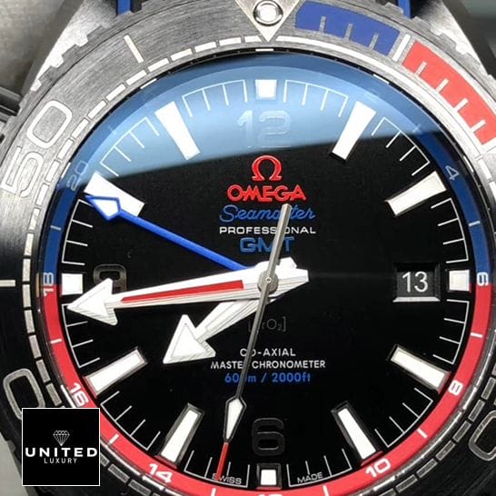 Omega Seamaster 215.92.46.22.01.004 GMT Black Dial Red & Blue Bezel Replica