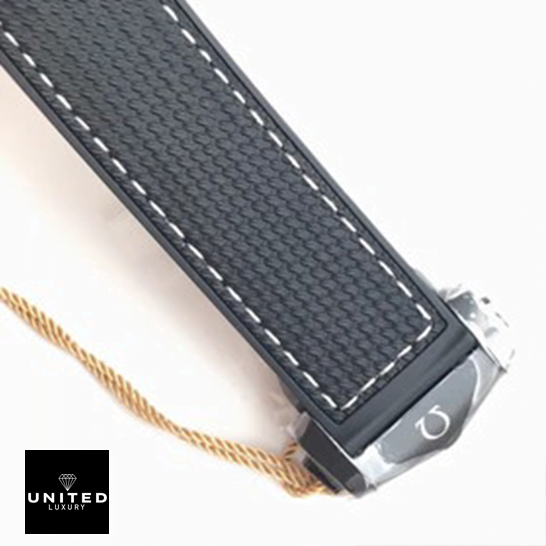 Omega Rubber Black Bracelet Replica white background