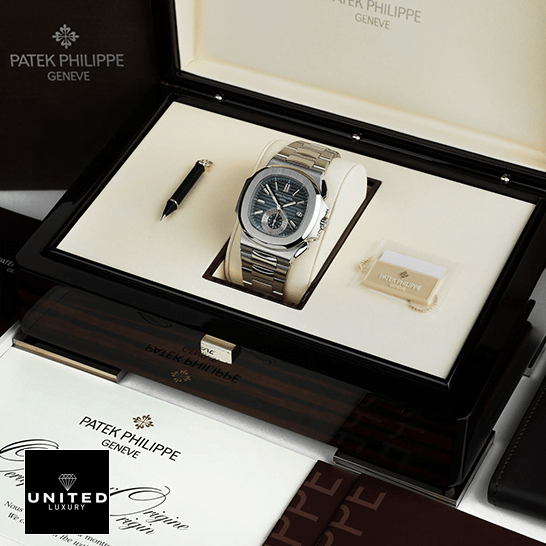 Patek Philippe Blue Dial Steel 5980-1A-001 Replica on the box