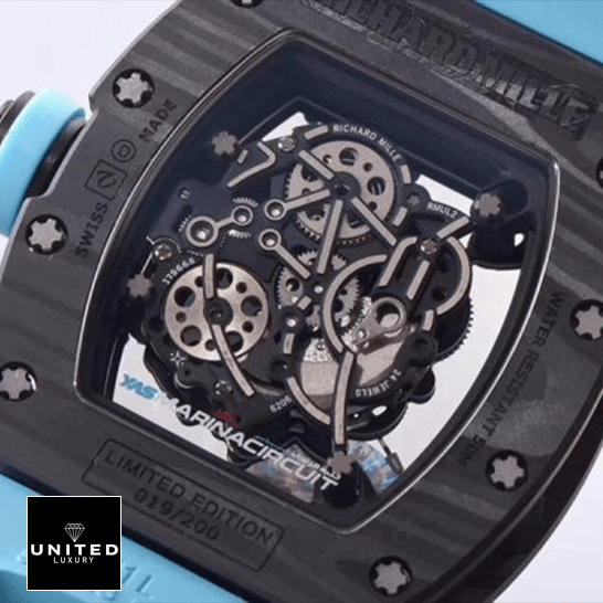 Richard Mille RM055 Carbon Case Limited Edition 019/200 Replica close view
