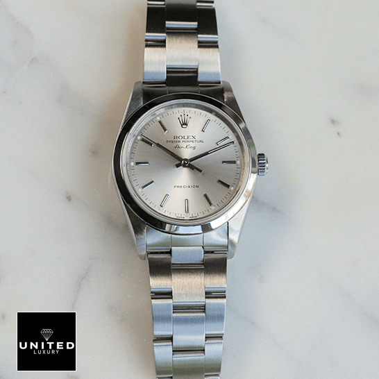 Rolex Air King Oyster Bracelet Steel Dial Replica on the ceramic