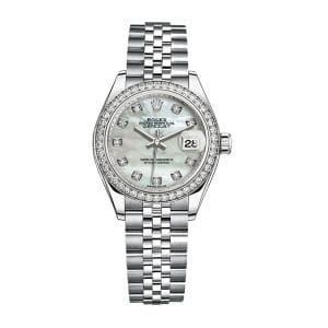 rolex-datejust-28mm-279384rbr-white-gold-automatic-silver-with-diamond-dial-replica