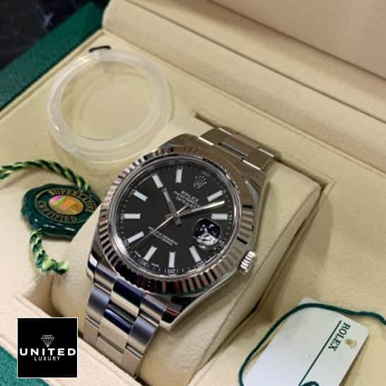 Rolex Datejust II Automatic Black Dial 116334BKSO Oyster Replica in the box