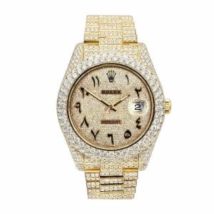Rolex Arabic Dial Iced Out 116300 Replica