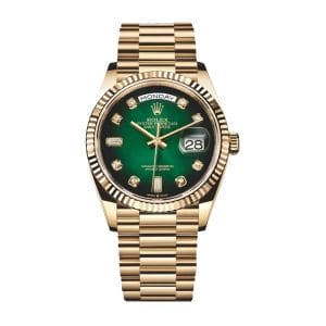 rolex-day-date-36-yellow-gold-green-dial-118238