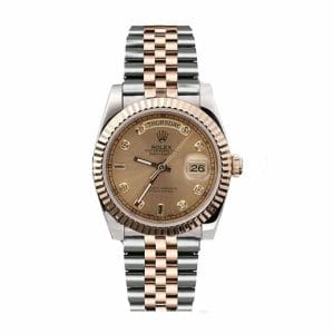 rolex-day-date-mop-brown-diamond-dial-rose-gold-steel-replica-watch