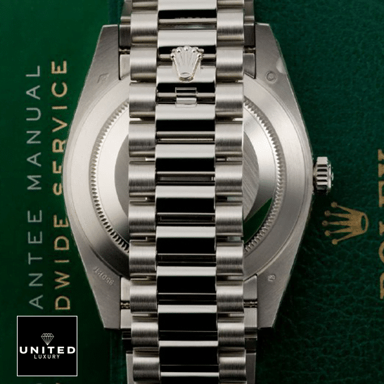 Rolex Day-date 228206 Oyster replica stainless steel on the service card