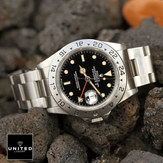 Rolex Explorer II 16570-0004 Stainless Steel Oyster Replica on the Stones