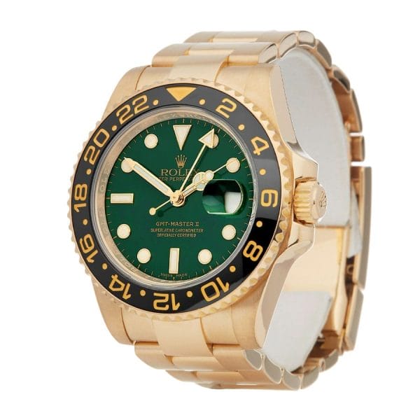 rolex-gmt-master-116718ln-ii-yellow-gold-automatic-green-dial-left-replica