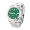 rolex-oyster-perpetual-green-dial-126000-left-replica
