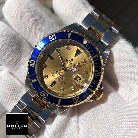 Rolex Submariner 16613 Two Tone Stainless Steel Blue Bezel Replica