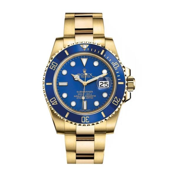 rolex-submariner-blue-dial-gold-116618lb-replica