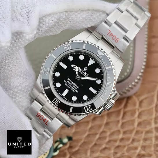 Rolex Submariner Black Dial 904L Stainless Steel Replica on the hand