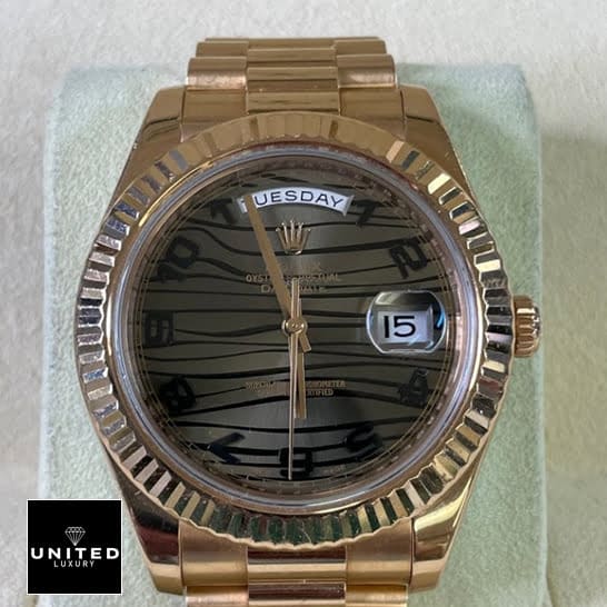 Rolex Wave chocolate brown dial has Roman numerals 218235-0035 Replica