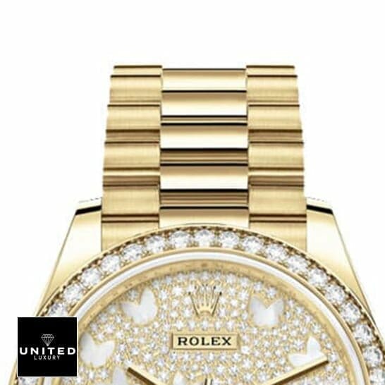 Rolex Datejust 278288RBR-0011 Yellow Gold And Diamond Automatic Mother Pearl Butterfly Dial Oyster Replica
