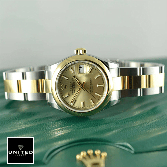 Rolex 279163 Datejust Oyster Steel Yellow Gold on the rolex box