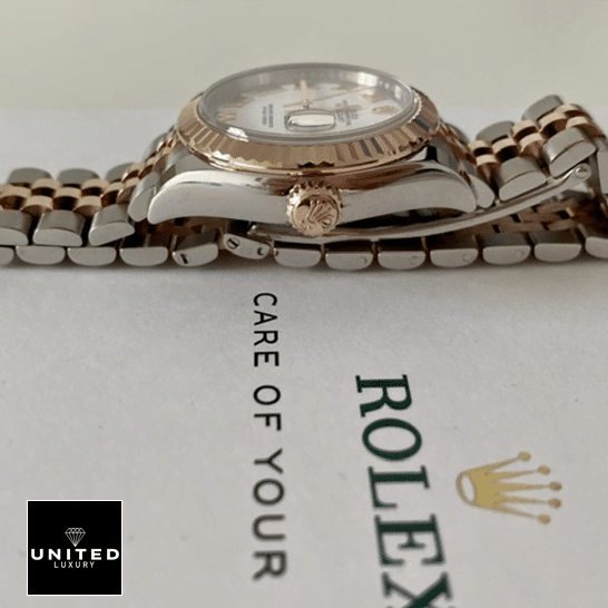 Rolex Datejust 279171 Rose Gold Crown Pusher Rigth Side