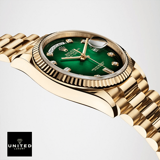 Rolex Day-Date Yellow Gold Case118238 Replica Leftside