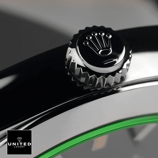 Rolex Milgauss M116400GV Green Crystal Replica Black Crown Pusher