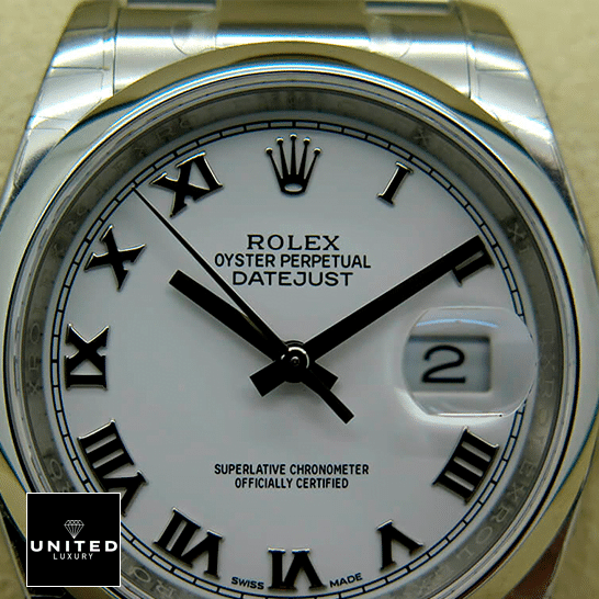 Rolex Perpetual Datejust 116200 White Romen Numerial Dial Replica