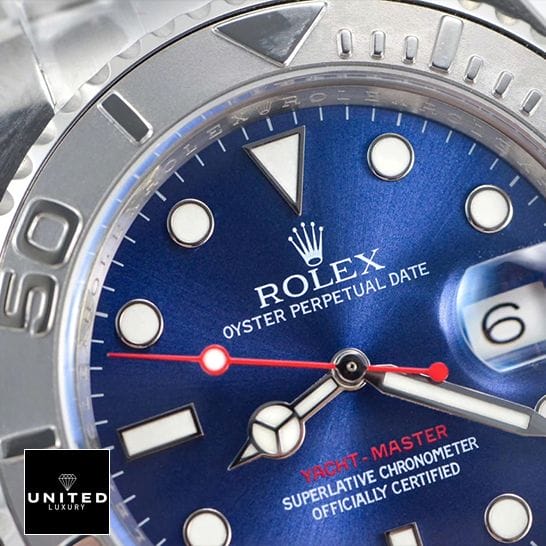 Rolex Yacht Master 116622 Blue Dial Replica close view