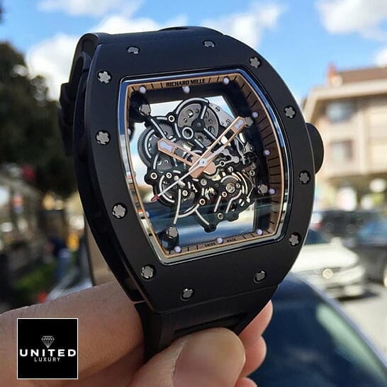 Richard Mille RM055 Bubba Watson Replica on the hand city background